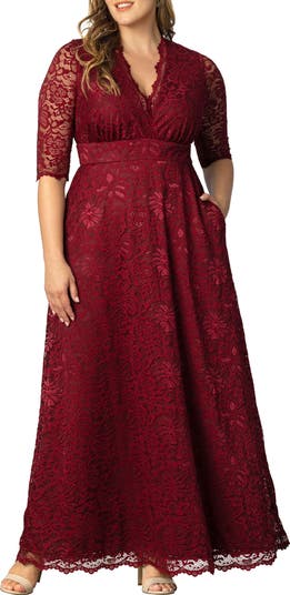 Kiyonna Maria Lace Evening Gown Nordstrom