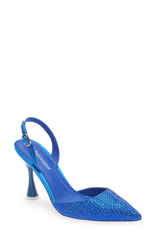 Jeffrey Campbell Zivote Slingback Pump In Bright Blue Combo | ModeSens