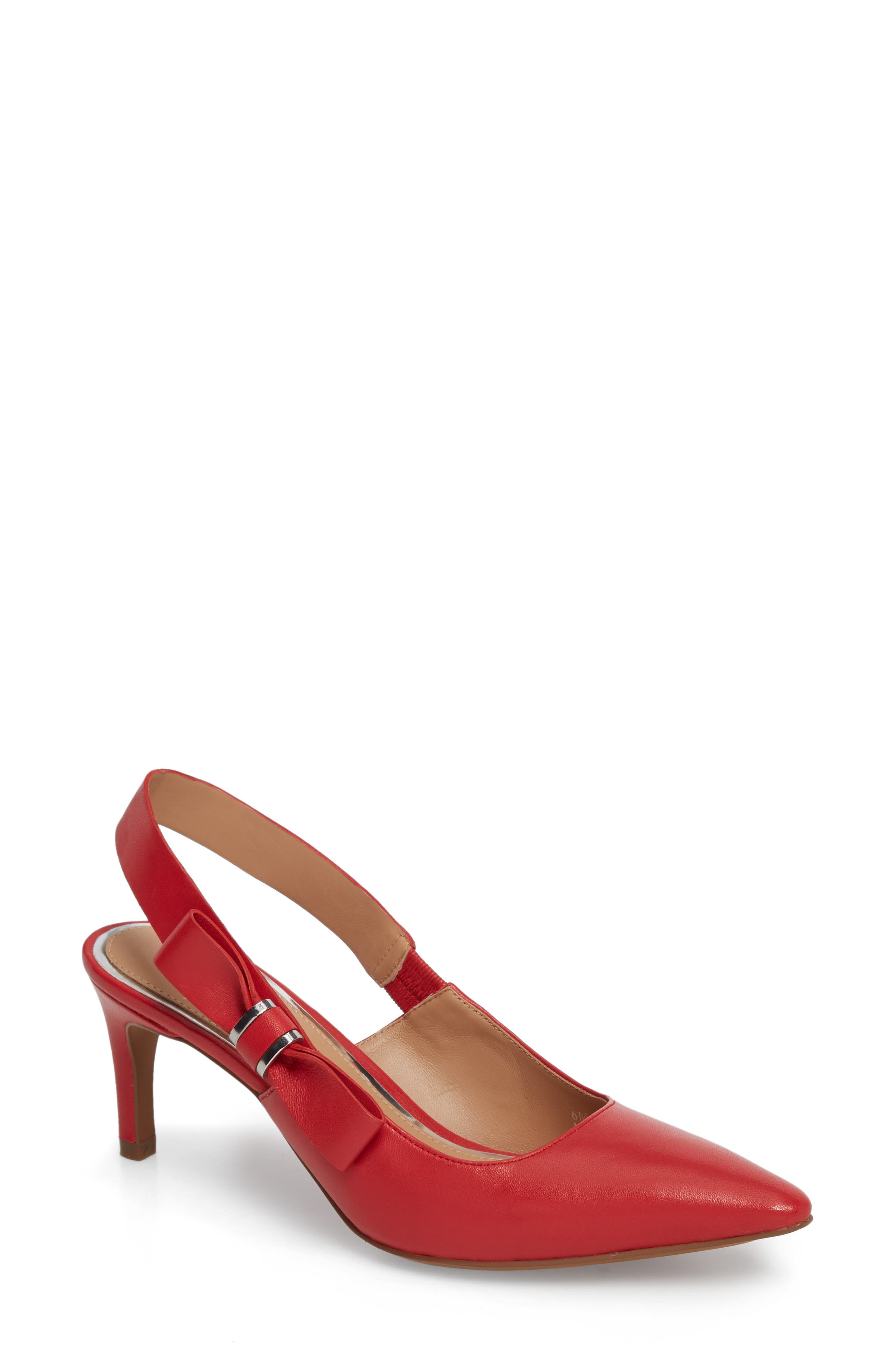 Linea Paolo Cora Slingback Pump, Red