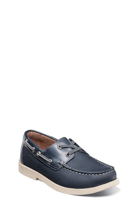 Florsheim Kids' Croquet Boat Shoe In Navy