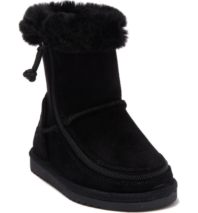BILLY FOOTWEAR Cozy Faux Shearling Lined Boot, Main, color, BLACK