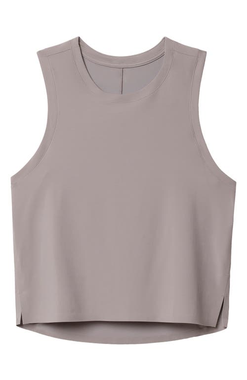 Shop Rhone Serene Crop Performance Tank In Taupe Mist