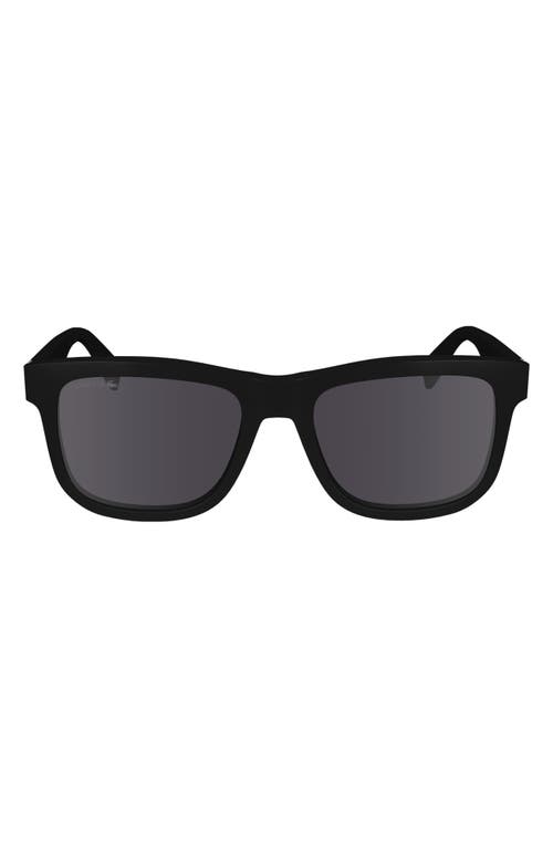 Premium Heritage 55mm Rectangular Sunglasses in Black