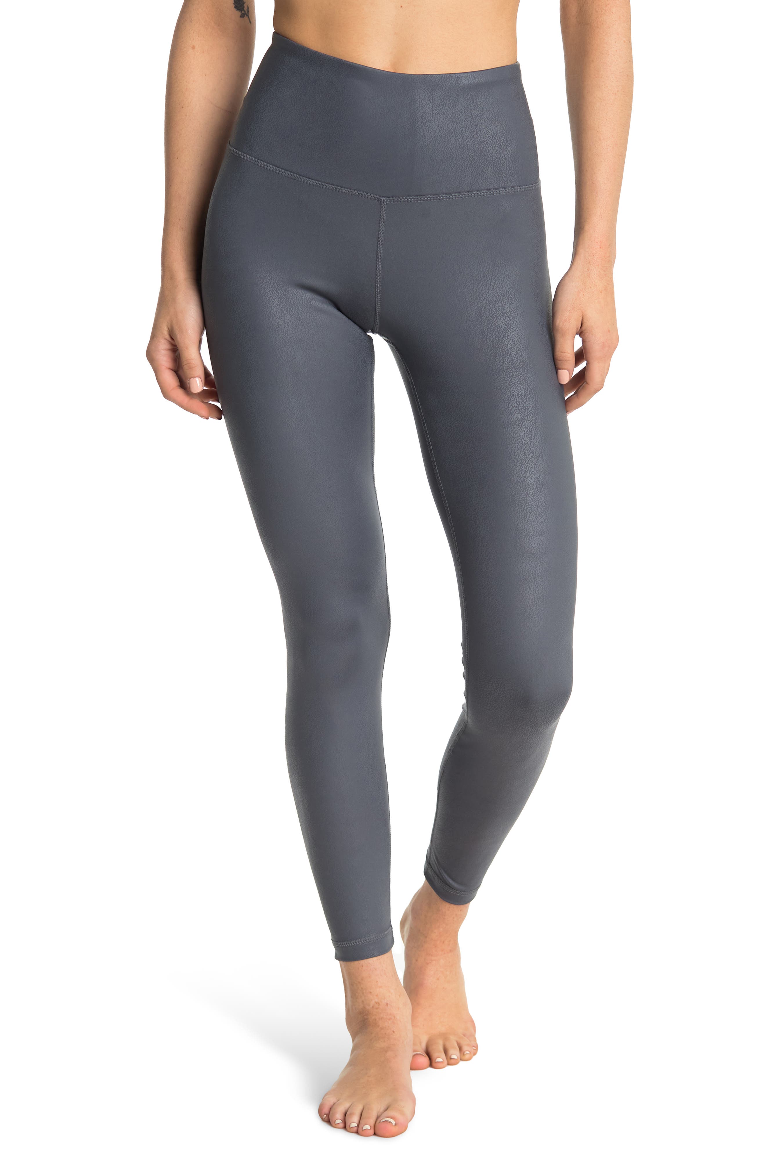 ankle leather leggings