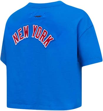 Pro Standard Women's Blue New York Rangers Classic Boxy Cropped T-shirt