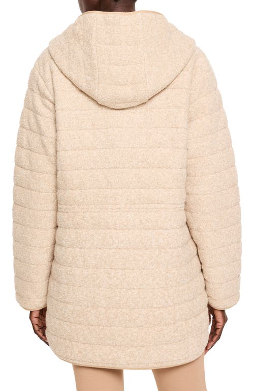 Nz Active By Nic+zoe Hooded Quilted Reversible Coat In Neutral Multi