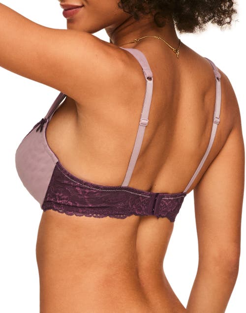 Shop Adore Me Clairabelle Push Up Demi Bra In Dark Purple