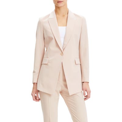 Theory Etiennette B Good Wool Suit Jacket, Pink