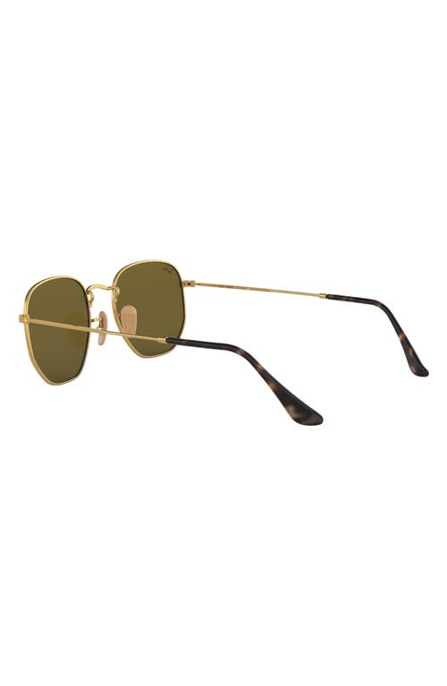 Ray Ban Ray-ban Icons 51mm Sunglasses In Gold/light Blue Flash