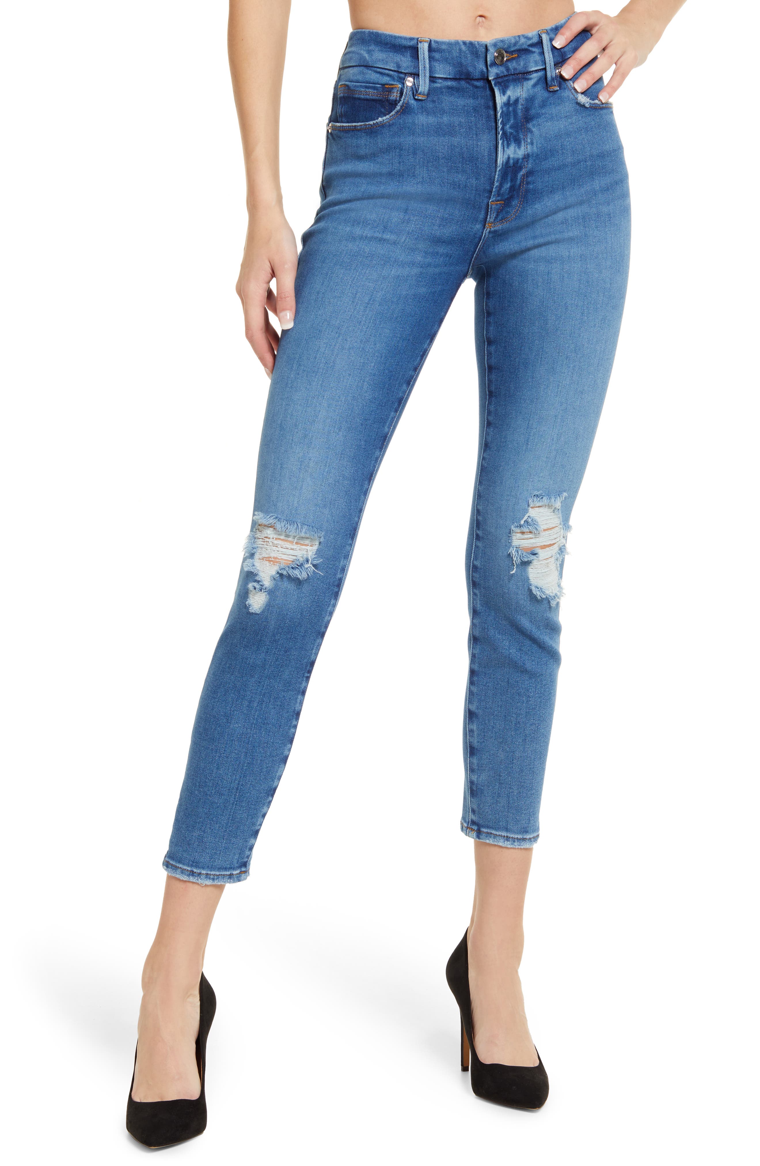 Good American Good Legs Ripped High 