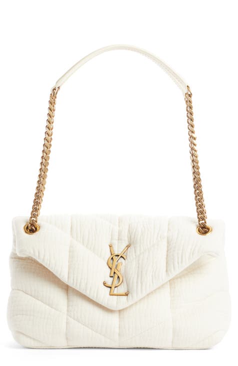 Small Loulou Puffer Cotton Twill Shoulder Bag