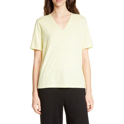 Petite Eileen Fisher V-Neck Top, Green