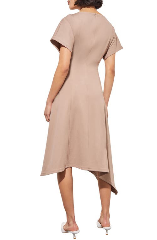 Ming Wang Asymmetric Midi Dress In Java