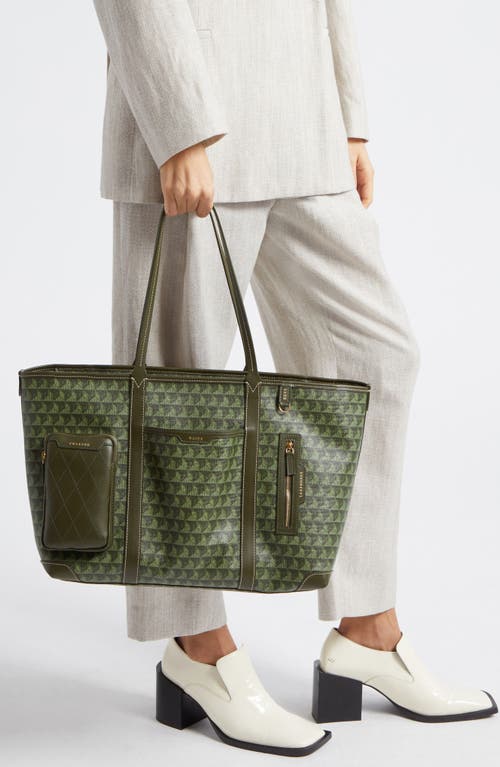 Shop Anya Hindmarch I Am A Plastic Bag Recycled Coated Canvas Tote In Fern/olive