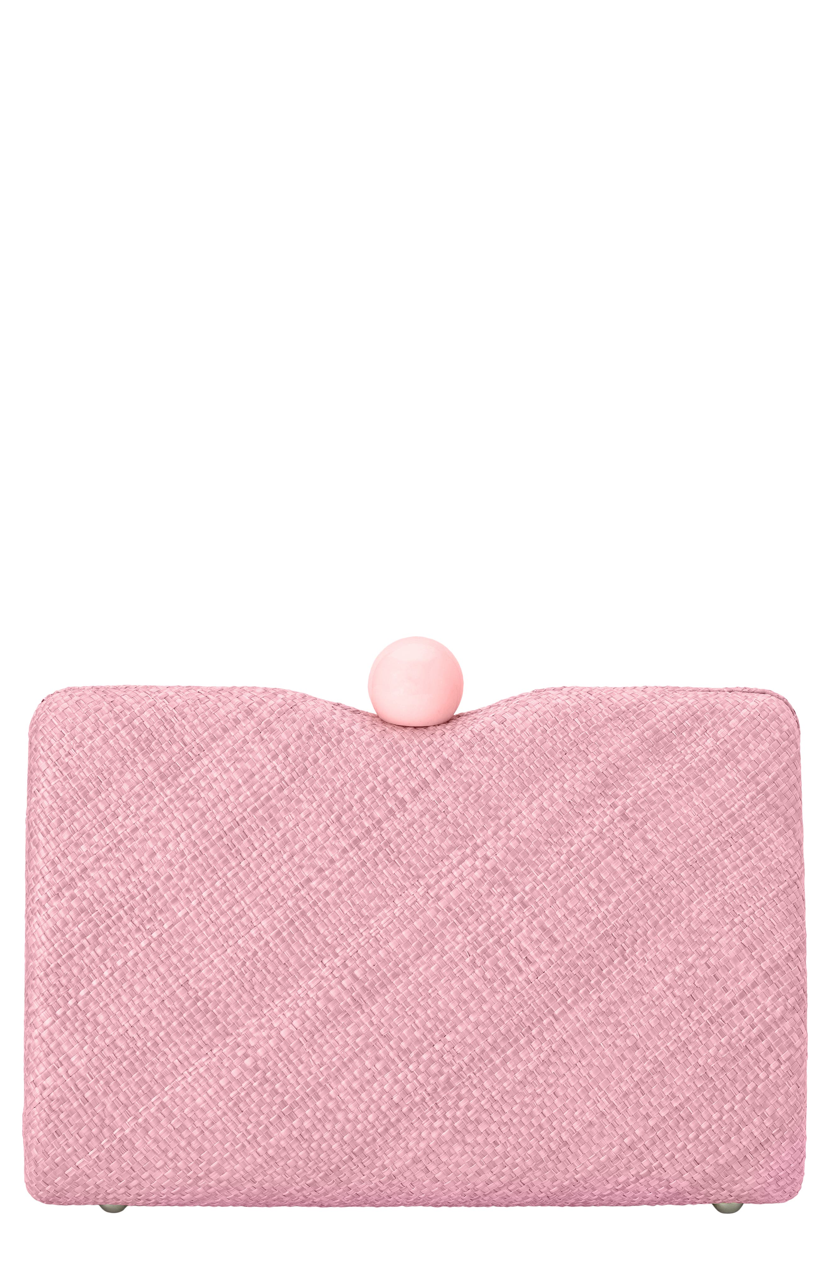 pink evening clutch