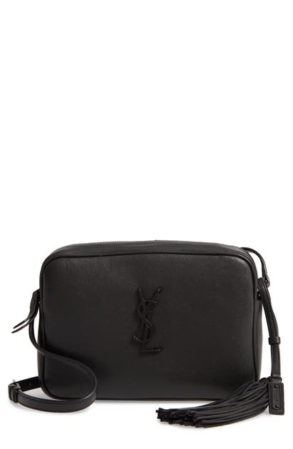 Click to view more detailed imagery on our partner's website Saint Laurent Lou Calfskin Leather Camera Bag - Black In Noir