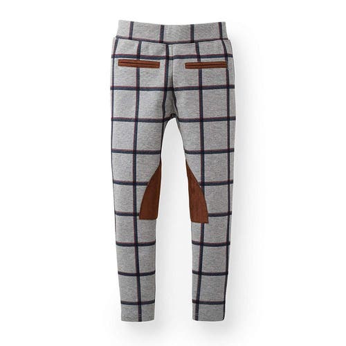 Hope & Henry Babies'  Girls' Ponte Riding Pant, Infant In Grey Plaid