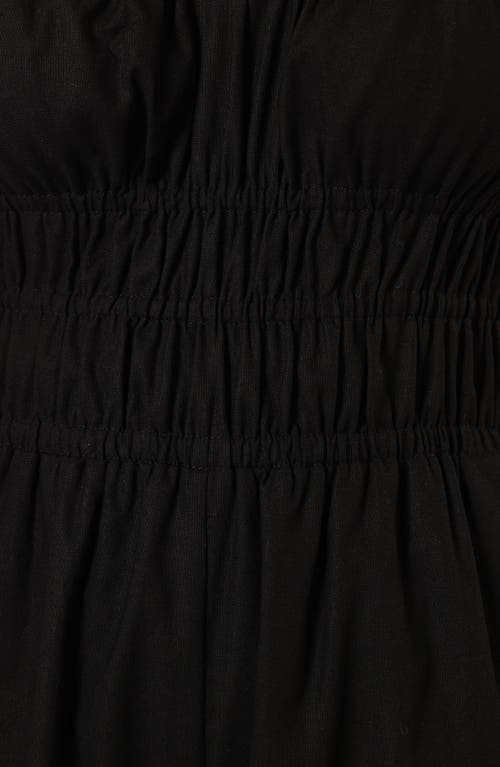 Petal And Pup Petal & Pup Williams Wide Leg Cotton & Linen Jumpsuit In Black