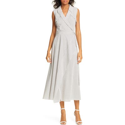 Dvf Charleigh Midi Wrap Dress, White