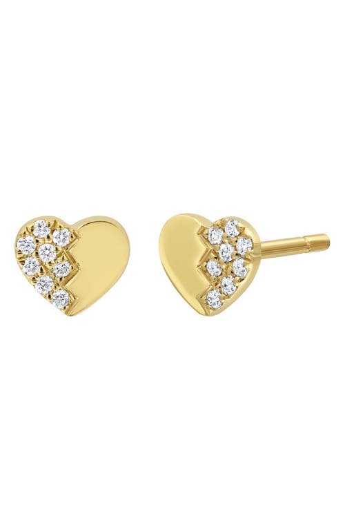 Bony Levy BL Icon Diamond Heart Earrings in 18K Yellow Gold at Nordstrom