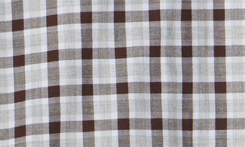 Johnnie-o Davie Check Button-up Shirt In Coffee