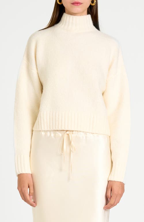 Shop Wayf Charlie Mock Neck Sweater In Ivory