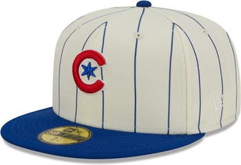 New Era Men's New Era White Chicago Cubs Cooperstown Collection Retro City  59FIFTY Fitted Hat