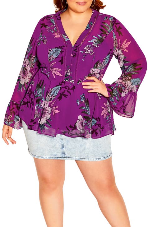 Womens Purple Plus Size Tops Nordstrom