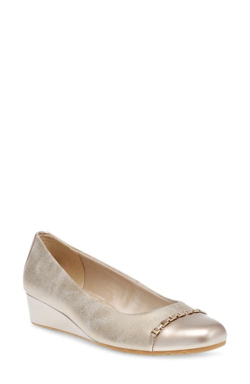 Shop Anne Klein Maysel Wedge Pump In Light Gold