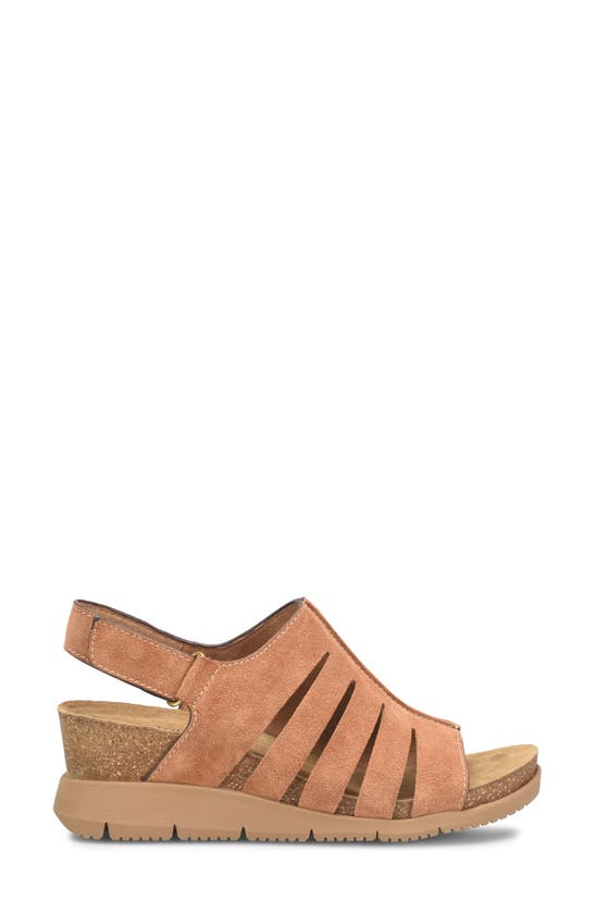 Shop Comfortiva Scottie Slingback Wedge Sandal In Luggage