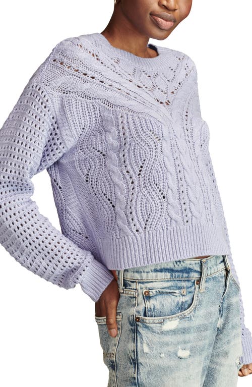 Shop Lucky Brand Romantic Mixed Stitch Sweater In Sweet Lavender