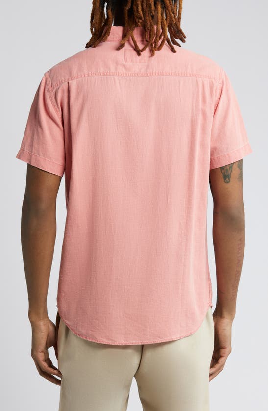 Shop Rails Paros Linen Blend Short Sleeve Button-up Shirt In Equator