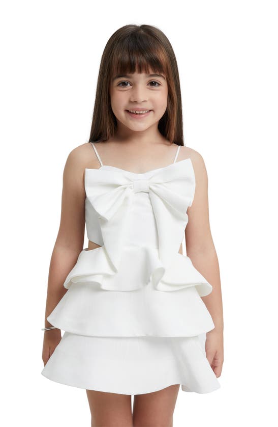 Shop Bardot Junior Kids' Tulip Bow Party Dress In Orchid White