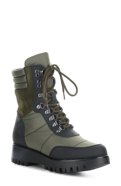 Shop Bos. & Co. Greer Waterproof Winter Boot In Black/olive Bard/piumino