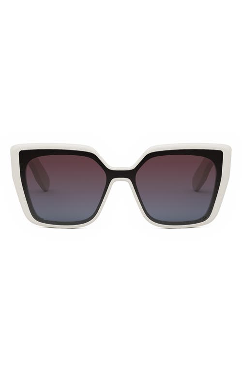 DIOR Lady 95.22 S2I Butterfly Sunglasses in Ivory /Gradient Bordeaux at Nordstrom