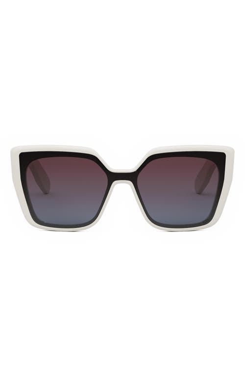 Shop Dior Lady 95.22 S2i Butterfly Sunglasses In Ivory/gradient Bordeaux