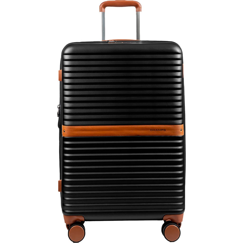 Champs Vintage 24-inch Hardside Spinner Packing Case In Black