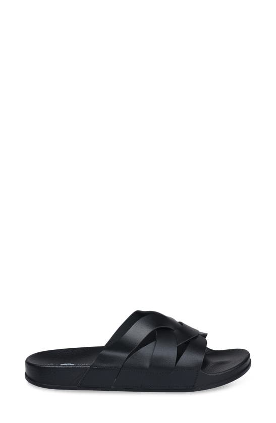 Shop Gaahuu Crisscross Strap Slide Sandal In Black