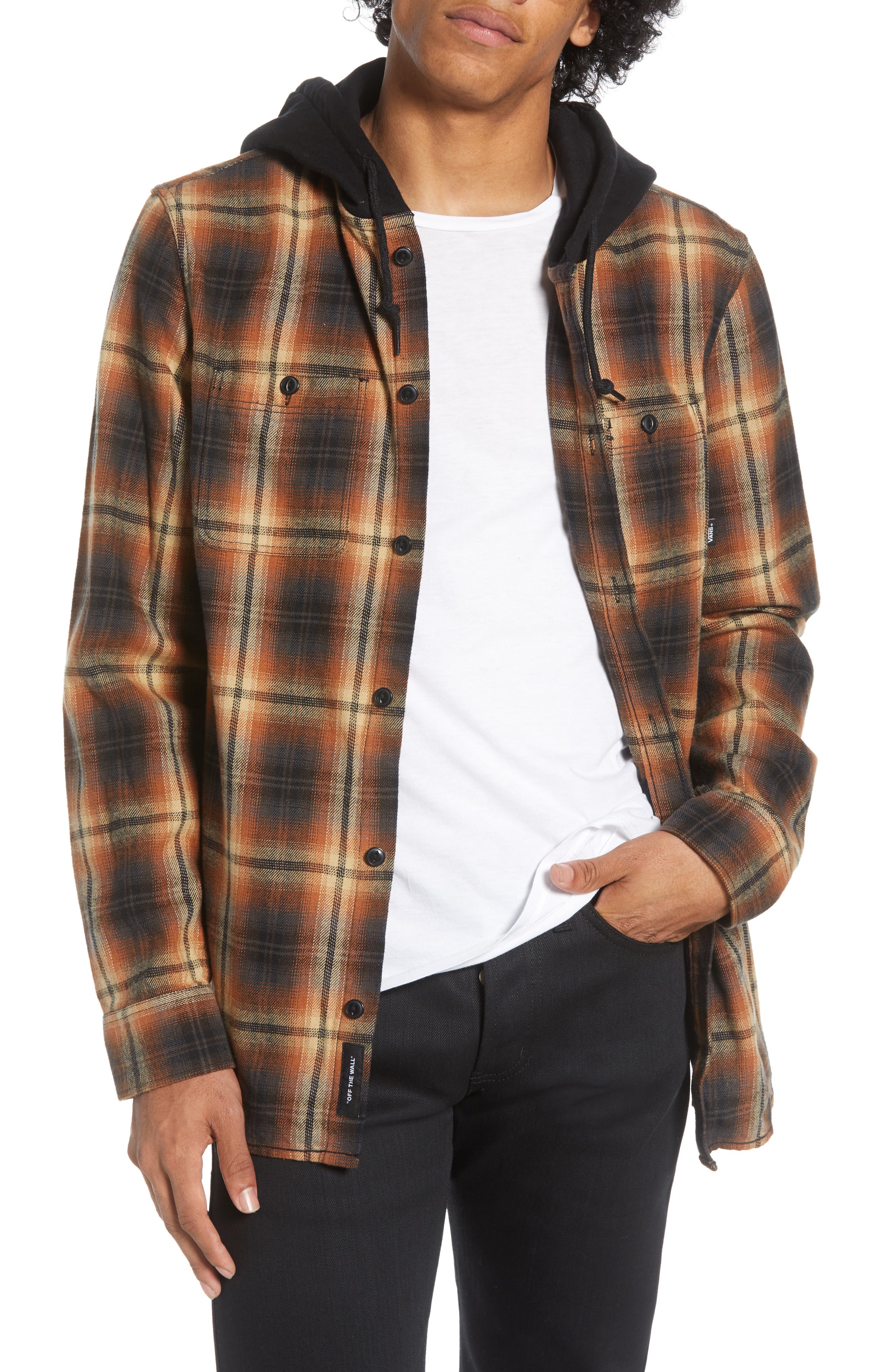VANS | Lopes Hooded Plaid Flannel Shirt 