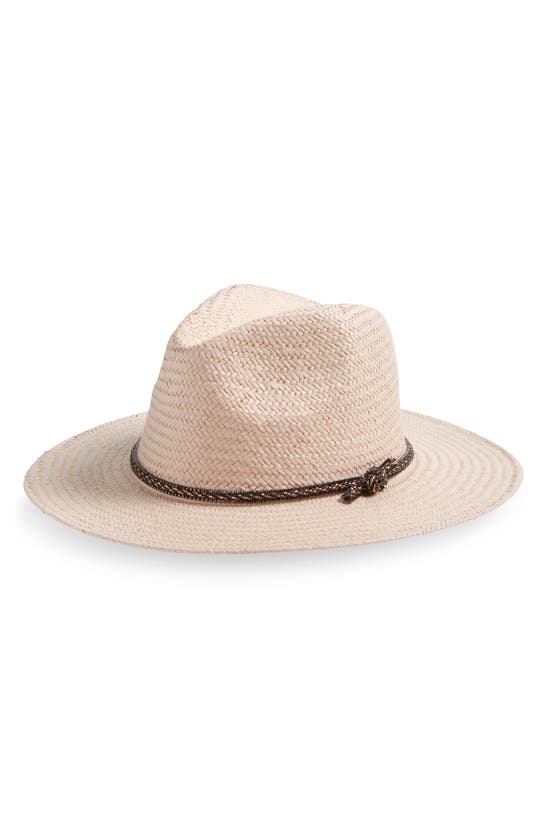 Melrose And Market Novelty Trim Panama Hat In Pink Combo