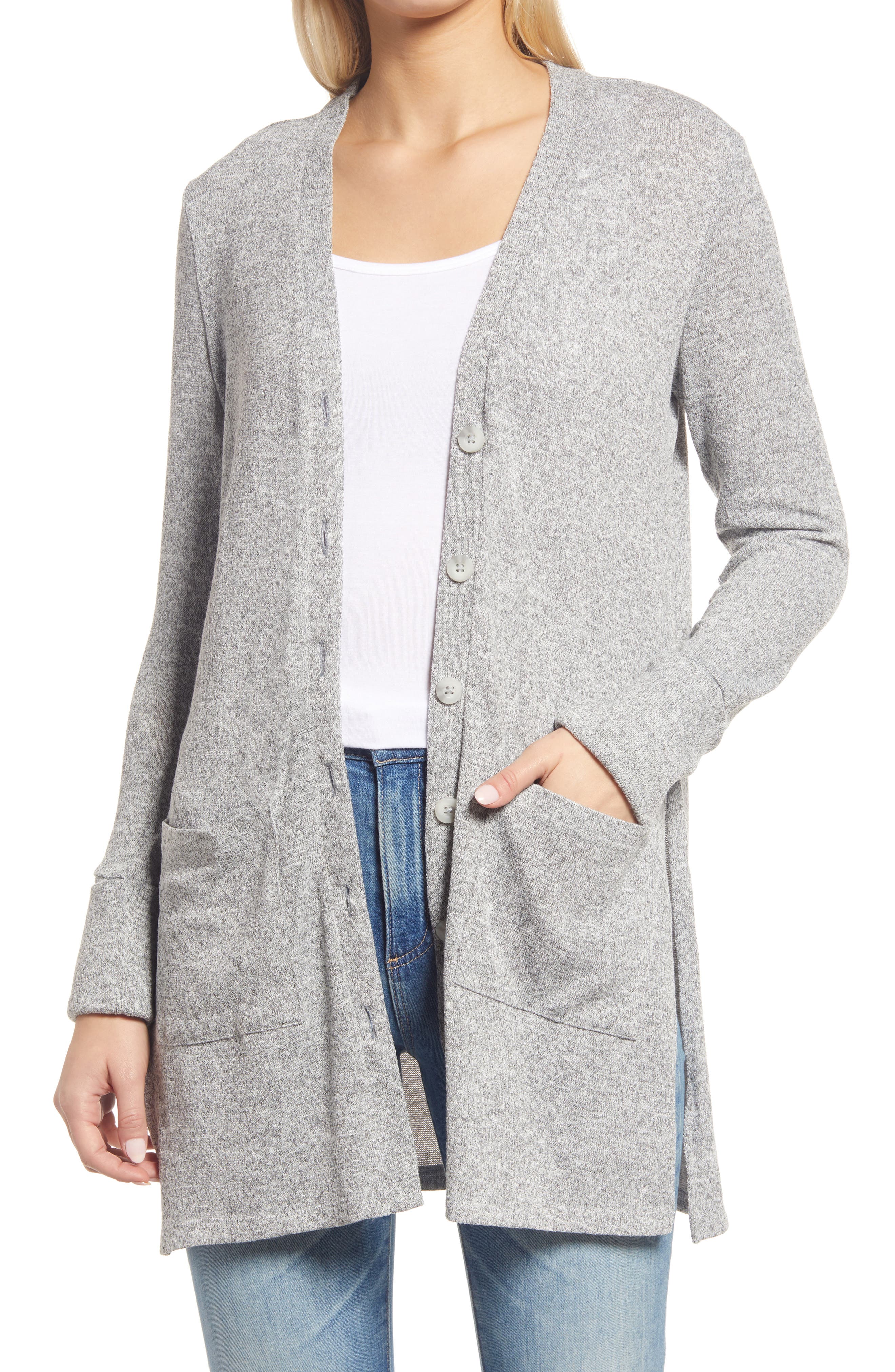 womens grey cardigan