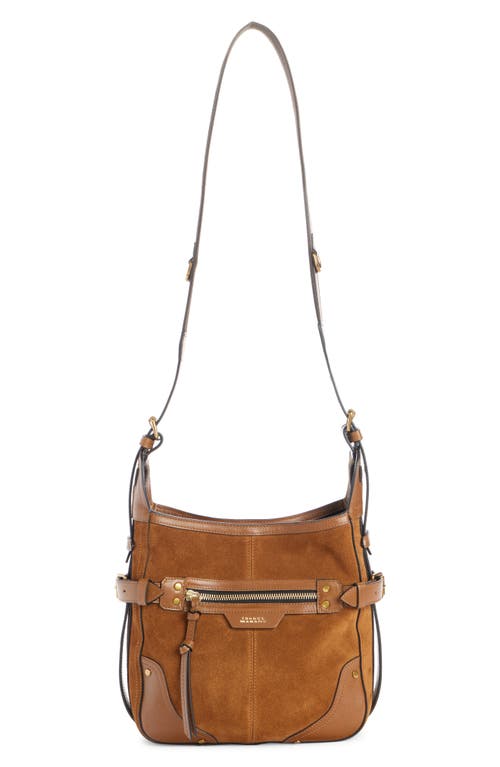 Shop Isabel Marant Small Sierra Suede Hobo Bag In Cognac