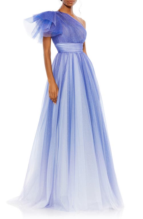 Mac Duggal Sparkle One-Shoulder Tulle Ball Gown Ombre at Nordstrom,