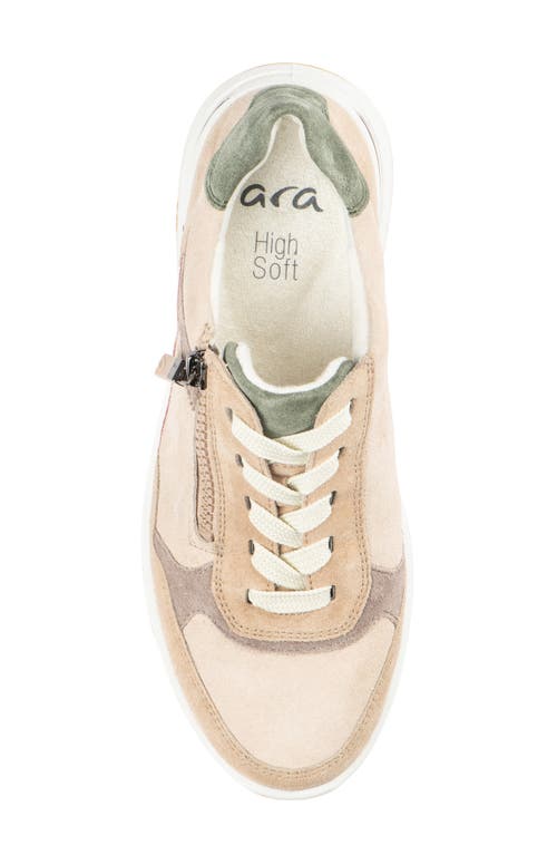 Shop Ara Gardenia Wedge Sneaker In Sand Shell/moon/thyme