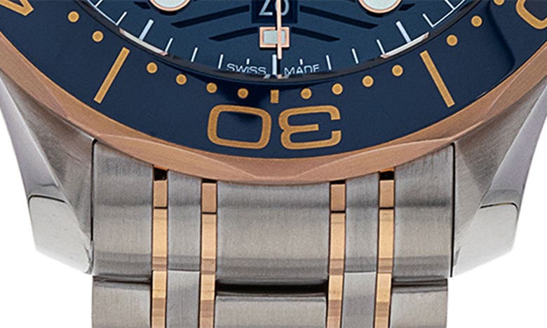 Shop Watchfinder & Co. Omega  2019 Seamaster Diver 300m Automatic Bracelet Watch, 42mm In Silver / Blue