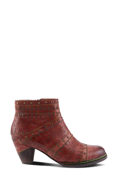 L'artiste By Spring Step Niobe Cap Toe Bootie In Rust Multi