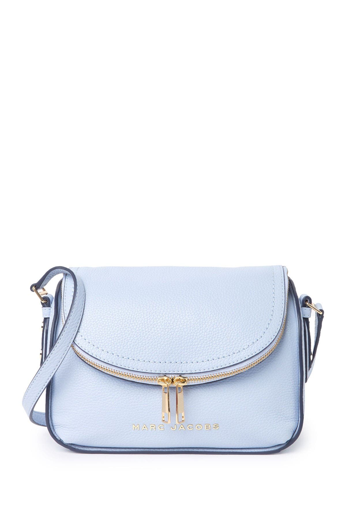 Marc Jacobs The Groove Leather Mini Messenger Bag In Blue Mist