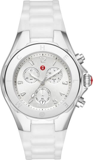 MICHELE Women s White Tahitan Jelly Bean Watch 40 MM Nordstromrack