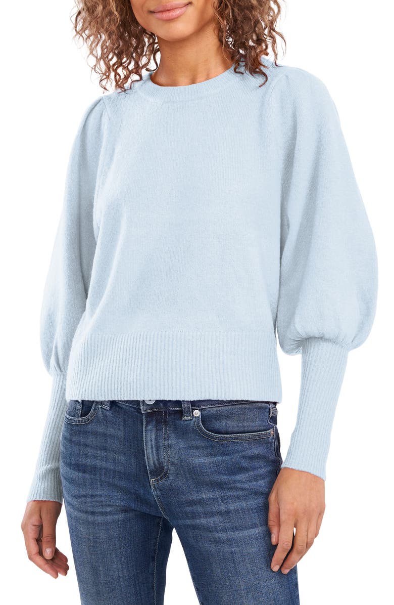 CeCe Puff Sleeve Crewneck Sweater | Nordstrom