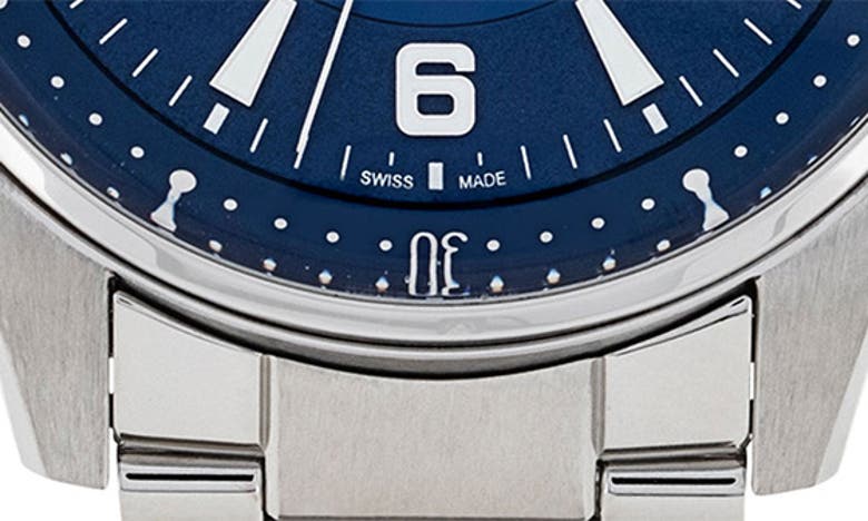 Shop Watchfinder & Co. Jaeger-lecoultre  Polaris Bracelet Watch, 41mm In Silver/ Blue